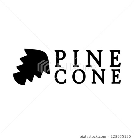 abstract simple pinecone logo pine tree design,for business,badge,emblem,pine plantation,pine wood industry 128955130