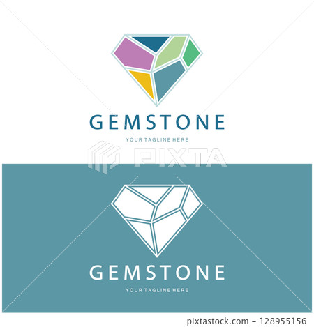 Luxury Polygon Diamond Crystal Line Art,Gem,Gemstone Emerald,Jade,Diamond, Gold, and Precious Jewelry Logo Design Luxury Polygon Diamond Crystal Line Art,Gem,Gemstone Emerald,Jade,Diamond, Gold, and Precious Jewelry Logo Design 128955156