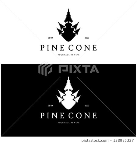 abstract simple pinecone logo pine tree design,for business,badge,emblem,pine plantation,pine wood industry abstract simple pinecone logo pine tree design,for business,badge,emblem,pine plantation,pine wood industry 128955327
