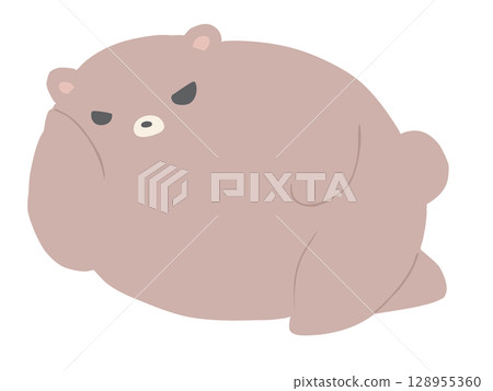 Bear lying down with elbows on the ground No main line Bear lying down with elbows on the ground No main line 128955360