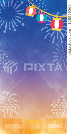 Summer festival background illustration Summer festival background illustration 128956566