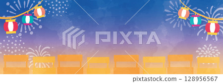 Summer festival background illustration Summer festival background illustration 128956567
