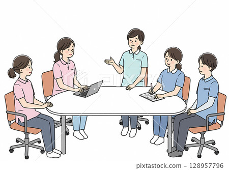 護理人員團隊會議 128957796