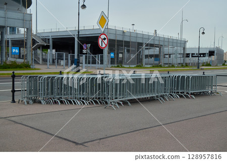 Crowd Barriers Used in an Urban Environment for Effective Crowd Control and Safety 128957816