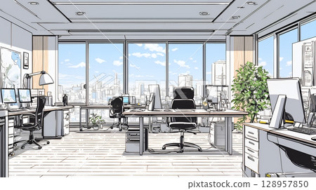 現代辦公空間 128957850