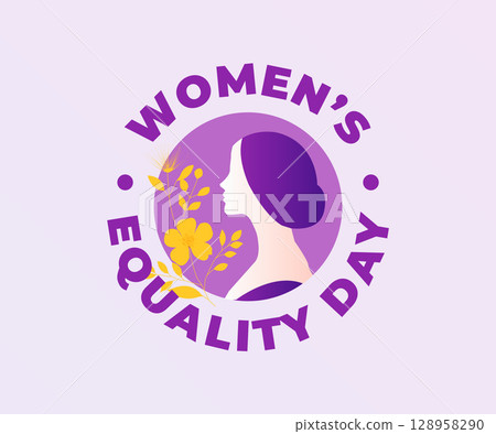 Round Badge Womens Equality Day 128958290