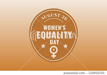 August 26 Badge Womens Equality Day Emblem 128958293