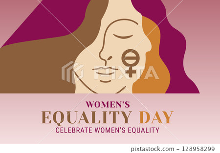 Feminine Line Art Womens Equality Day Poster Feminine Line Art Womens Equality Day Poster 128958299