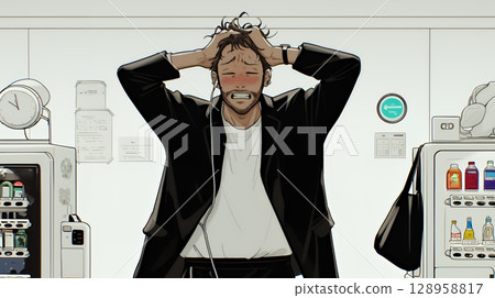 A user confused by a very clumsy user interface (simple color scheme) 128958817