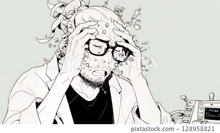 A user confused by a very clumsy user interface (simple color scheme) 128958821