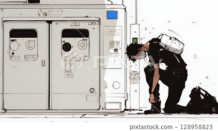 A user confused by a very clumsy user interface (simple color scheme) 128958823