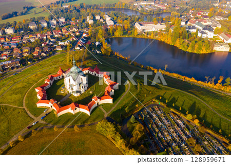 Church of Saint John of Nepomuk, aerial view 128959671