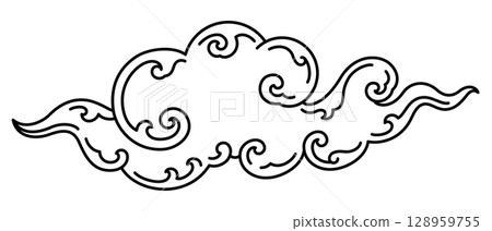 oriental cloud traditional style element vector 128959755