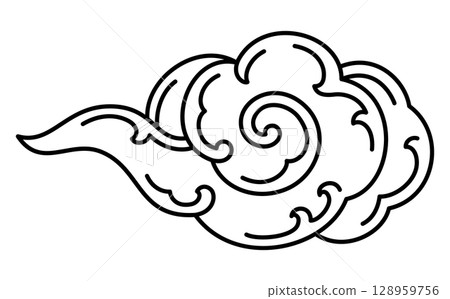 oriental cloud traditional style element vector 128959756