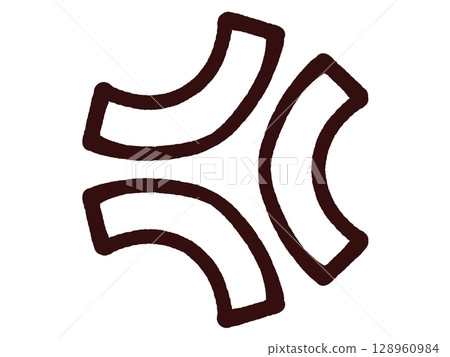 惱火的標記的簡單插圖素材 128960984