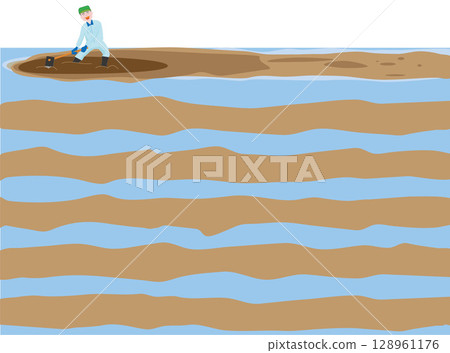 展示耕作稻田的農業背景資料。 展示耕作稻田的農業背景資料。 128961176