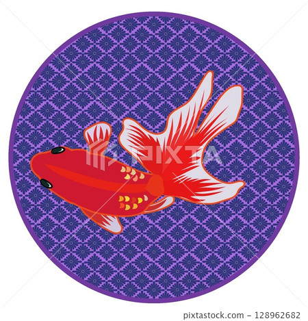 Illustration of Ryukin with circular background 128962682