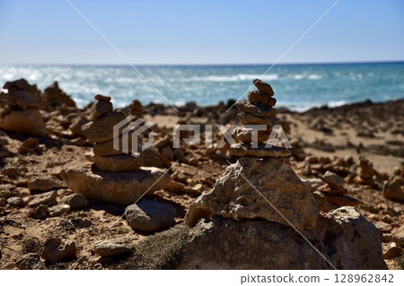 Cyprus: Stonework near ruins 128962842