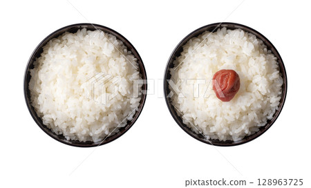 White rice in a bowl White rice in a bowl 128963725