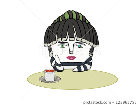 鳶尾花在喝茶 128963755
