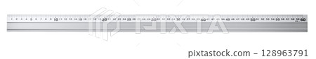 Stainless steel ruler 128963791