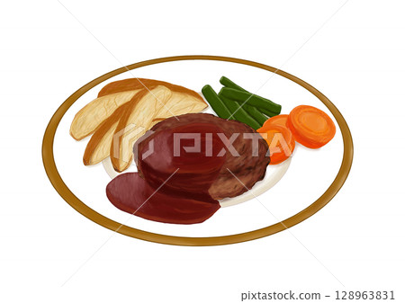 德米格拉斯醬漢堡 128963831