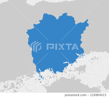Map of Japan Okayama Prefecture 128964015
