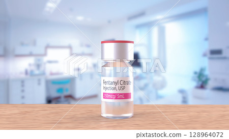The Fentanyl Citrate for medical or drug concept 3d Rendering. The Fentanyl Citrate for medical or drug concept 3d Rendering. 128964072