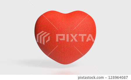 The Red Heart for Health or Love concept 3d Rendering 128964087
