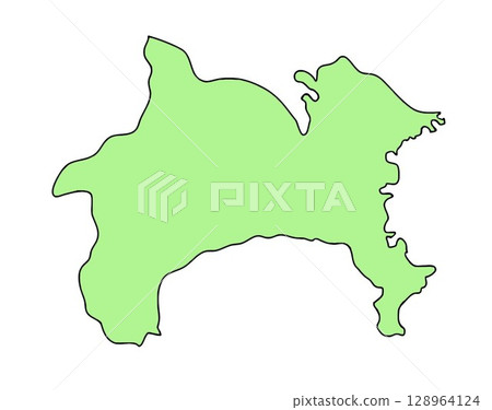 Map of Japan Kanagawa Prefecture 128964124