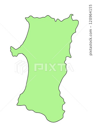 日本秋田地圖 128964155