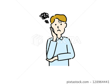 man suffering from toothache man suffering from toothache 128964441