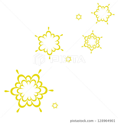 Illustration of a yellow lace-like pattern Illustration of a yellow lace-like pattern 128964901