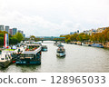 The Seine River in Paris, a World Heritage Site and tourist attraction in France 128965033