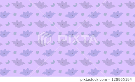 拍打蝙蝠圖案紫色 128965194