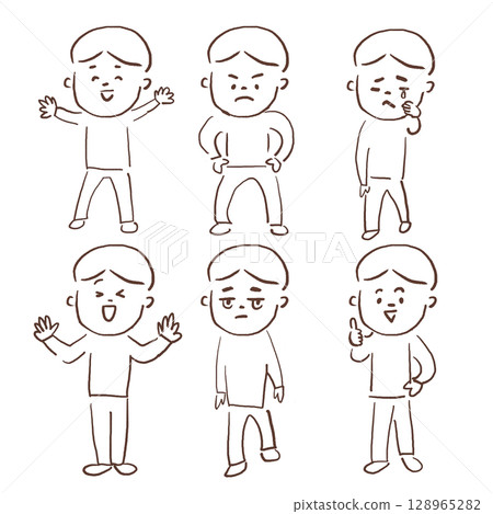 People of various facial expressions 128965282