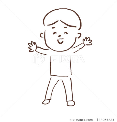 A person with a happy expression 128965283