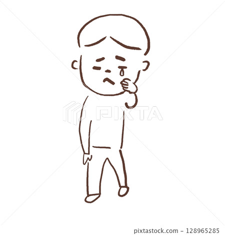 Person with sad expression 128965285