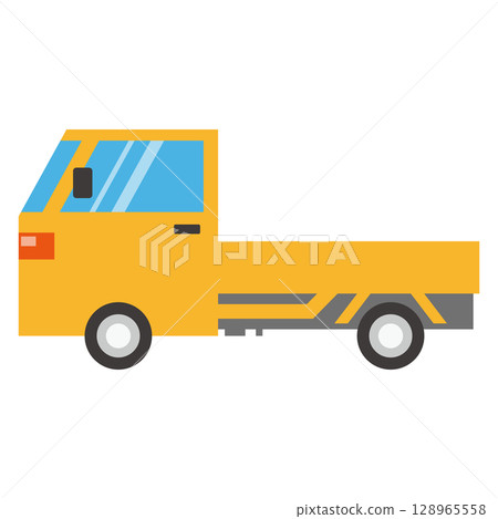 黃燈卡車的插圖 128965558