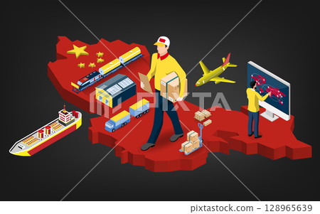 China transportation with Global Logistics, Warehouse Logistics and Sea Freight Logistics. China transportation with Global Logistics, Warehouse Logistics and Sea Freight Logistics. 128965639