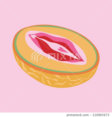 melon, fruit, lipstick 128965673