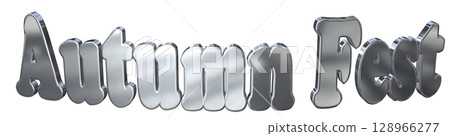3DCG text "Autumn Fest" 128966277