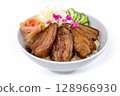 Braised Pork belly with Rice 128966930