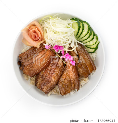 Braised Pork belly with Rice Braised Pork belly with Rice 128966931