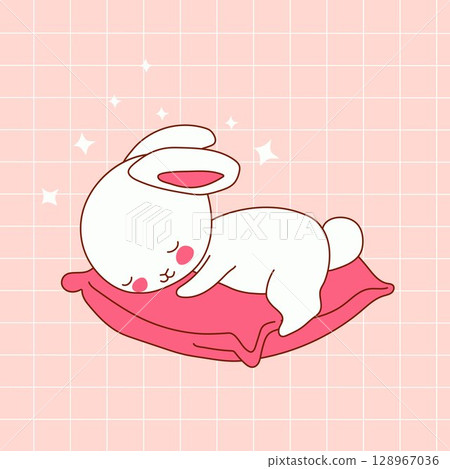 bunny, rabbit, sleeping 128967036