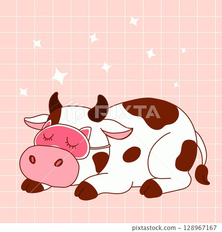 cow, sleeping, eye mask 128967167