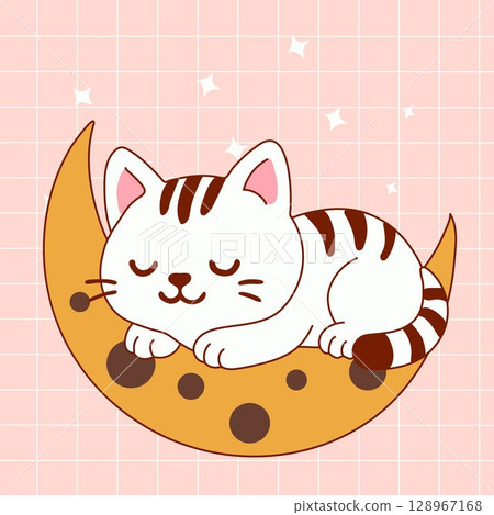 cat, moon, sleeping 128967168