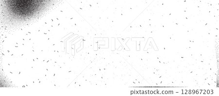 Film black old noise texture background. Distressed grain retro photo effect. Old movie filter overlay. Grunge gritty texture with dust, scratches. Vector transparent retro decoration 128967203