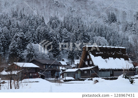 白川鄉下雪 白川鄉下雪 128967431