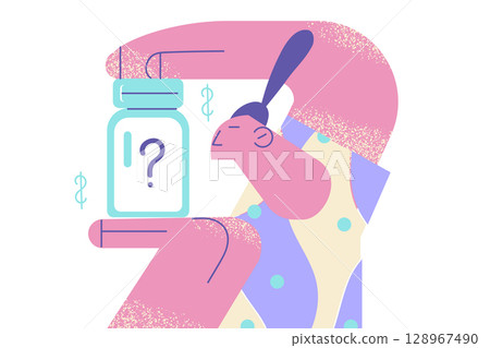 Crisis, poverty, saving money concept 128967490